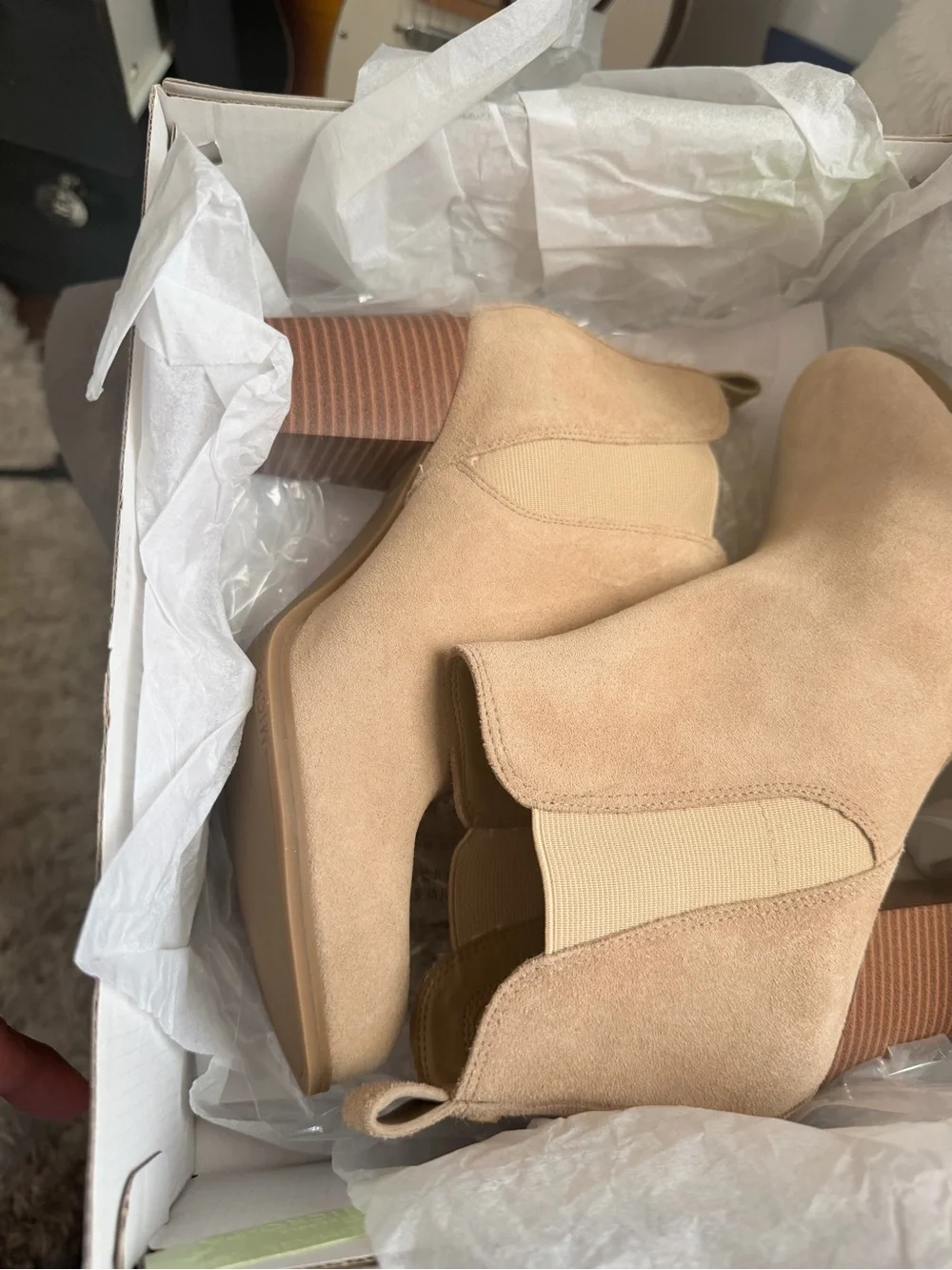 Michael Kors Camel Shoe Storage Box with Branded Logo
